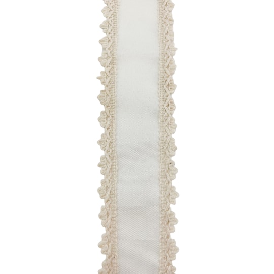 2.5" x 2yd. Faux Linen Trim Ribbon by Celebrate It®